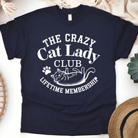 Load image into Gallery viewer, Crazy Cat Lady Club Lifetime Membership Unisex Shirt

