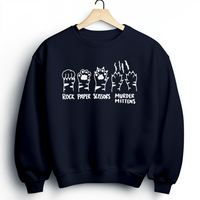 Load image into Gallery viewer, Rock, Paper, Scissors, Murder Mittens Unisex Cat Sweatshirt
