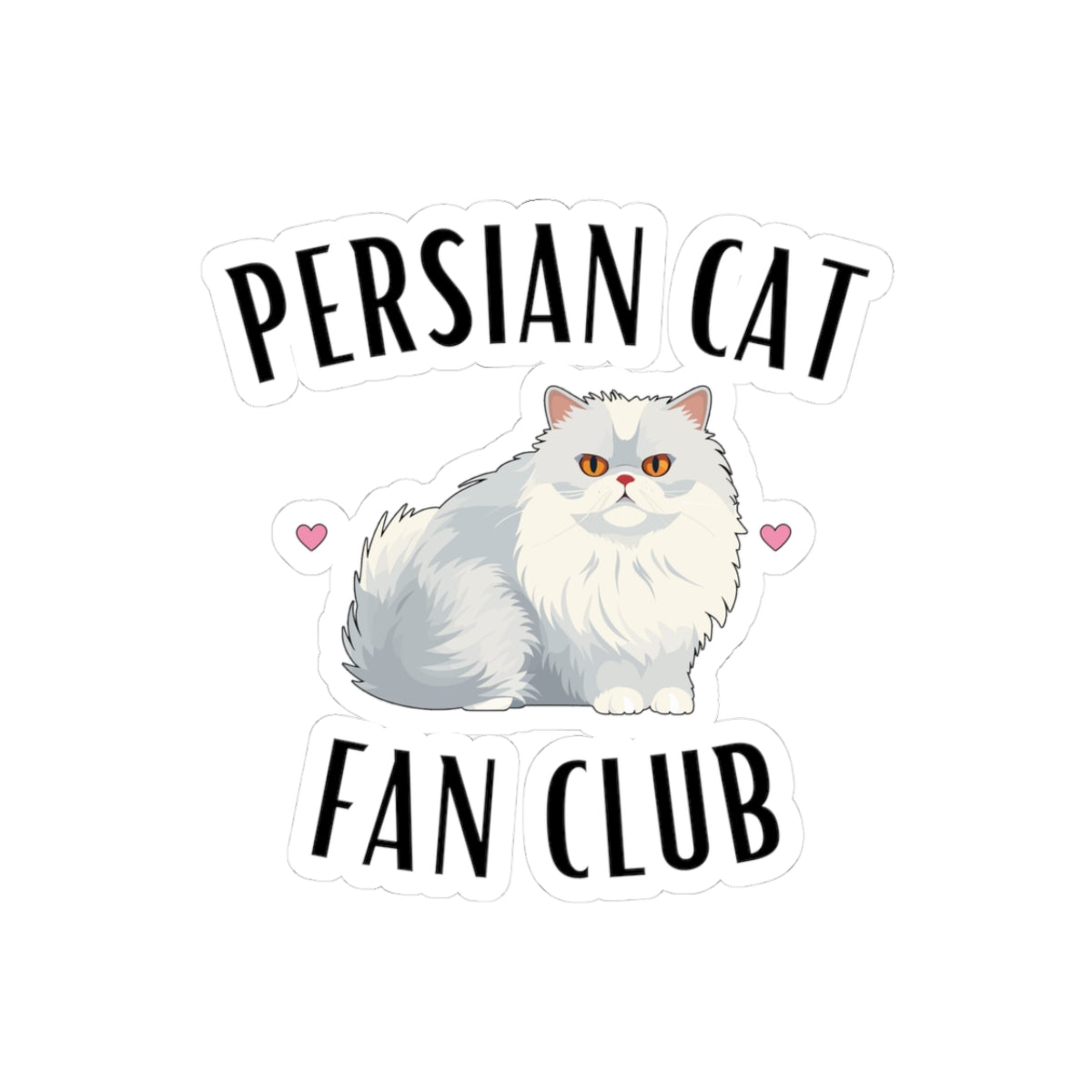 Persian Cat Fan Club Sticker