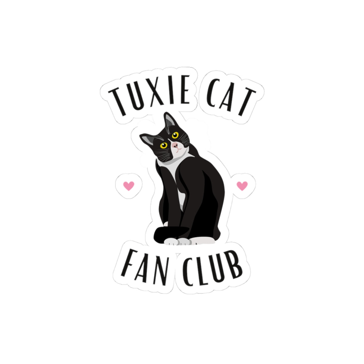 Tuxie Cat Fan Club Sticker