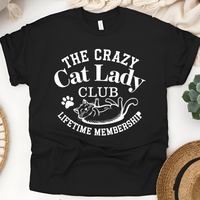 Load image into Gallery viewer, Crazy Cat Lady Club Lifetime Membership Unisex Shirt
