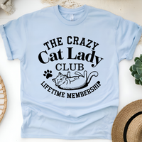 Load image into Gallery viewer, Crazy Cat Lady Club Lifetime Membership Unisex Shirt
