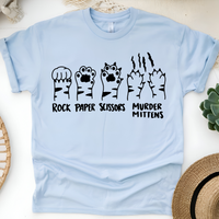 Load image into Gallery viewer, Rock, Paper, Scissors, Murder Mittens Unisex Shirt
