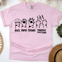 Load image into Gallery viewer, Rock, Paper, Scissors, Murder Mittens Unisex Shirt
