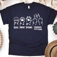 Load image into Gallery viewer, Rock, Paper, Scissors, Murder Mittens Unisex Shirt
