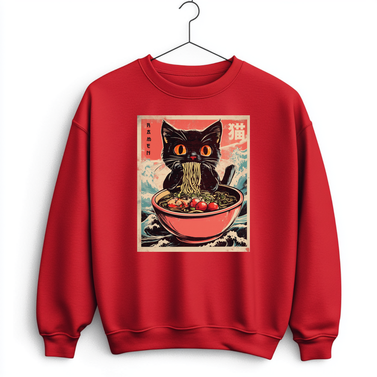 Cat Eating Ramen Sweatshirt