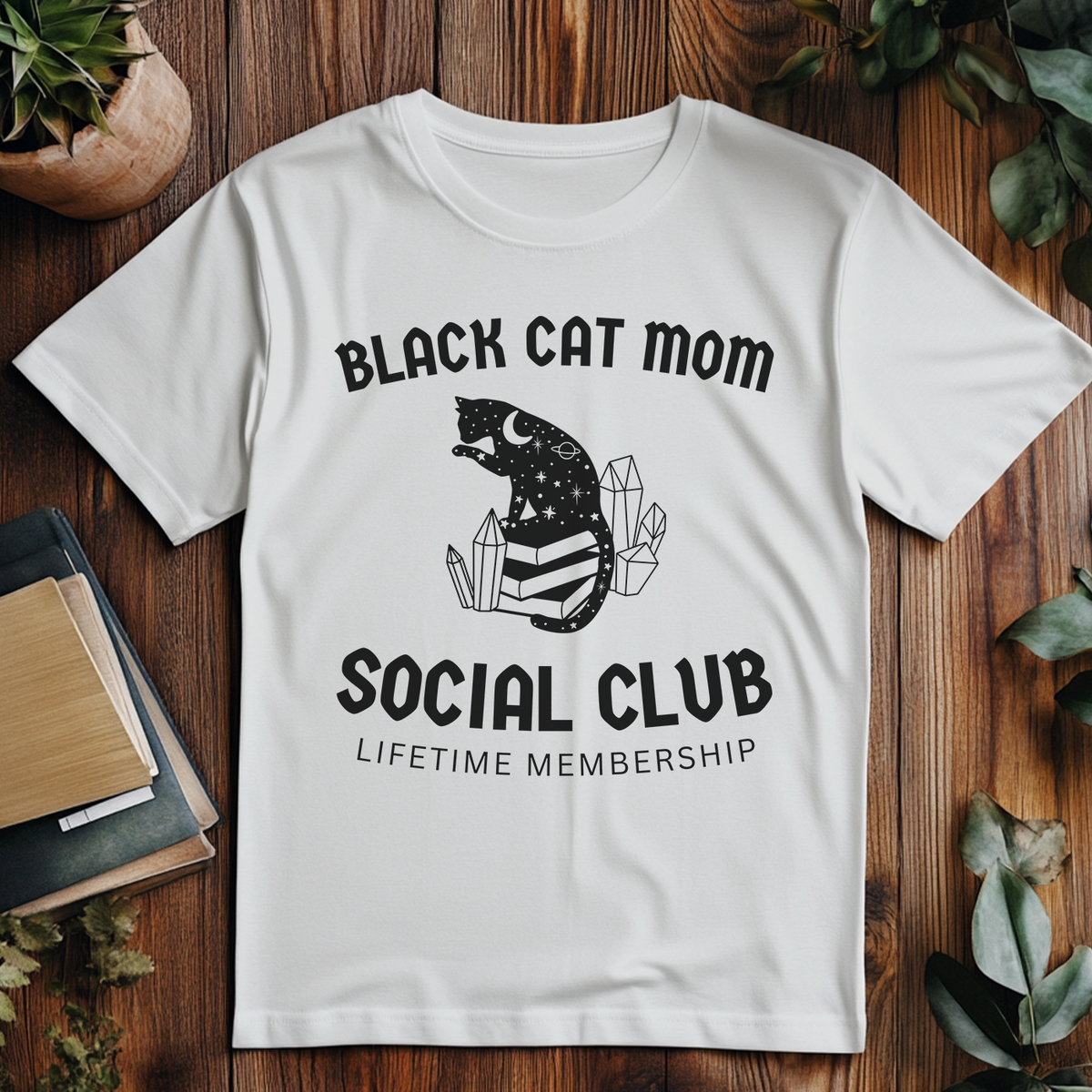 Black Cat Mom Social Club Shirt