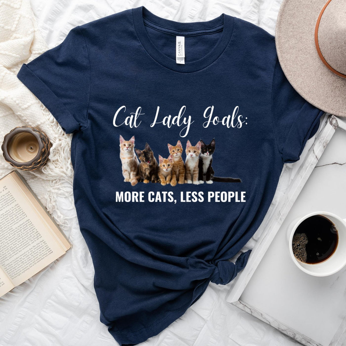 Cat Lady Goals Shirt