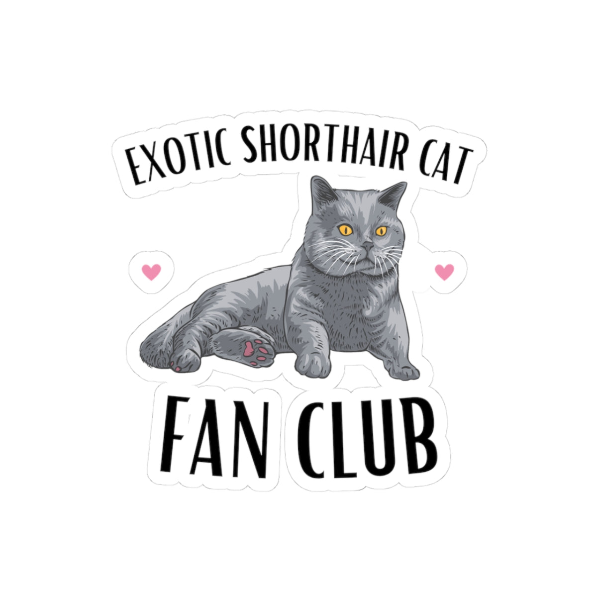 Exotic Shorthair Cat Fan Club Sticker